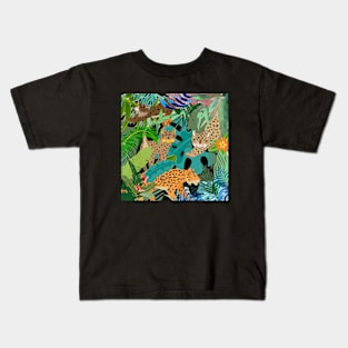 rainforests,cheetah pattern Kids T-Shirt